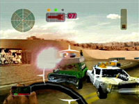 une photo d'Ã©cran de Vigilante 8 sur Nintendo 64